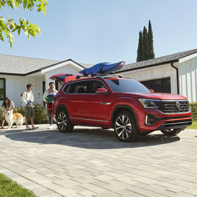 Red VW Atlas